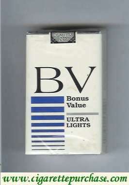 BV Bonus Value Ultra Lights cigarettes USA